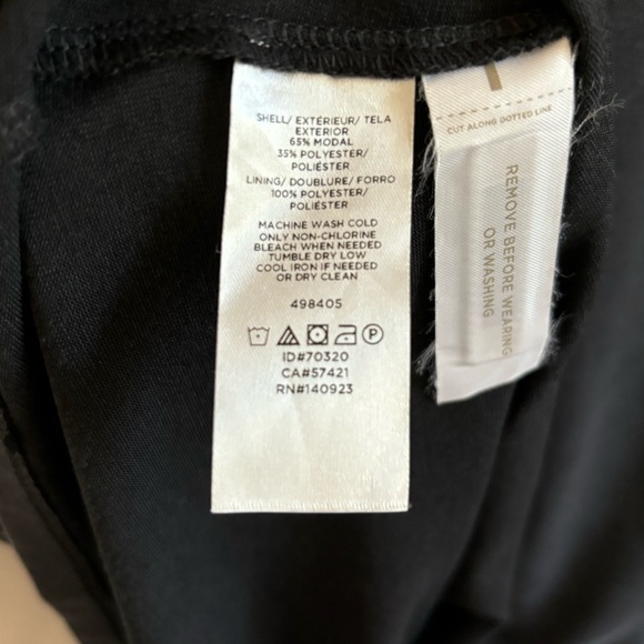 NWOT Ann Taylor LOFT Crossover V-Neck Faux Wrap Sandwashed Charcoal Dress SZ 12 - Picture 6 of 9